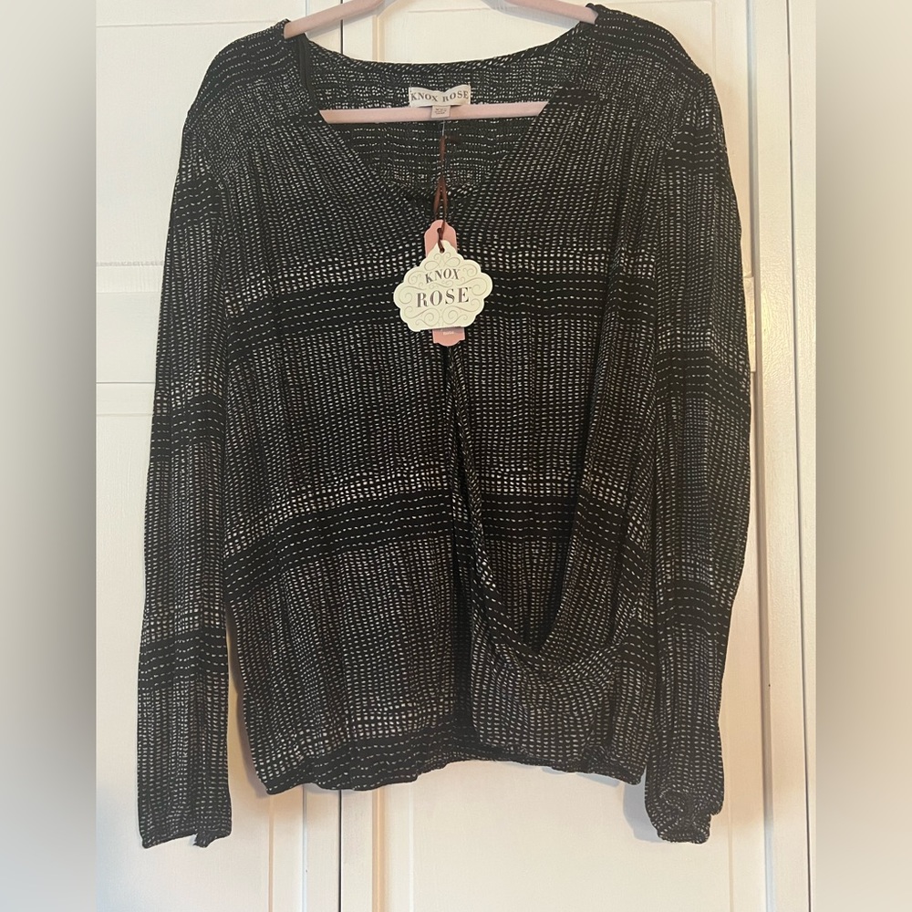 Knox Rose front cross lightweight blouse size XXL